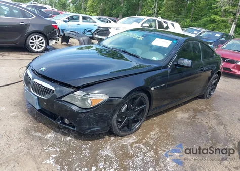 2004 BMW 645Ci из США, поврежденный, VIN WBAEH73464B189749